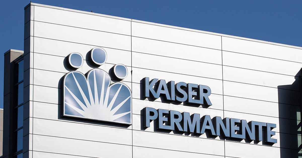 The sign for one of Kaiser Permanente's many hospitals in California.